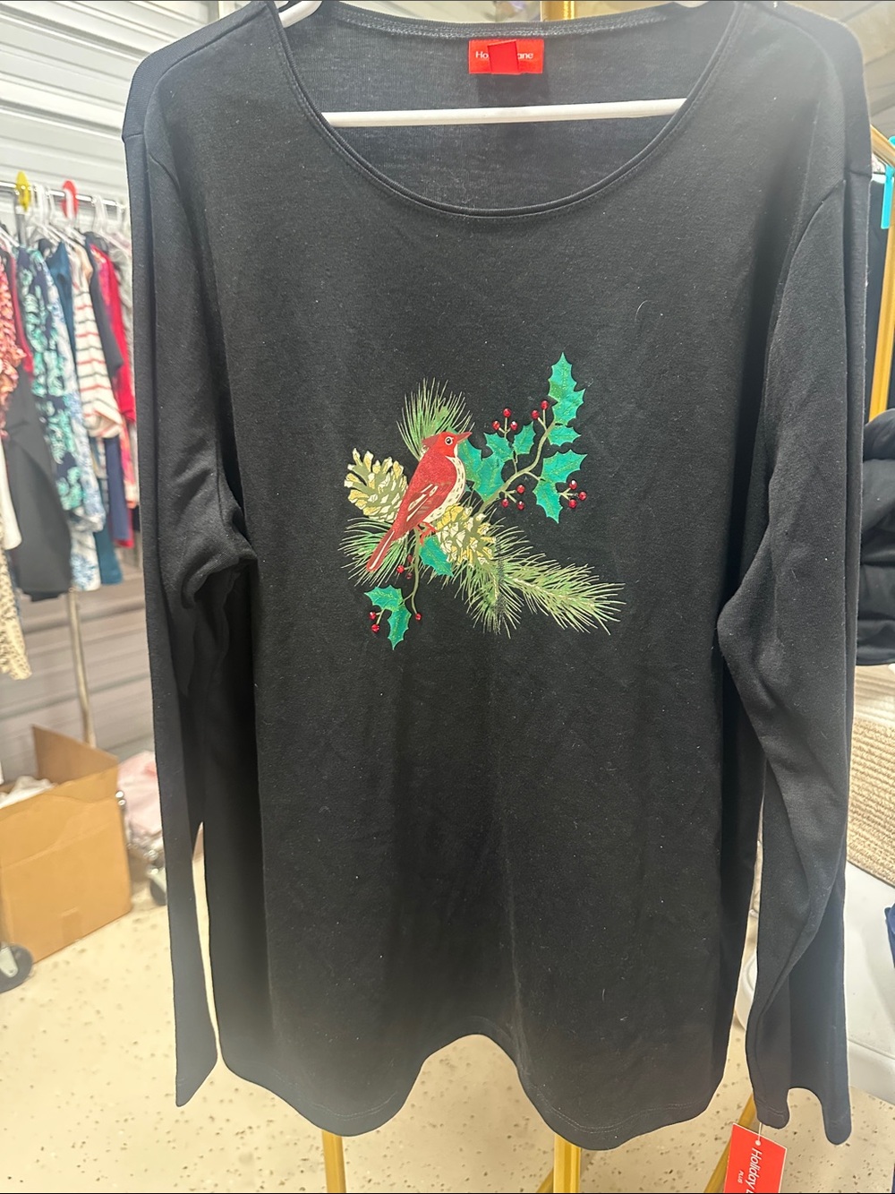NWT WOMEN’S HOLIDAY LANE, LONG SLEEVE TOP